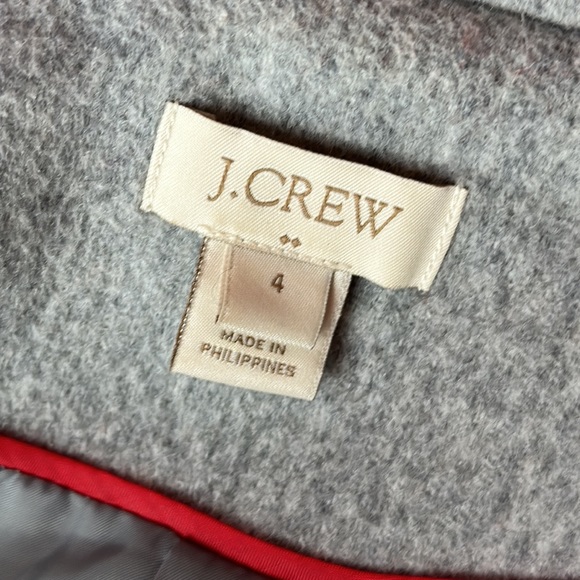J. Crew Coat double breasted size 4 Pea Coat gray - Picture 9 of 11
